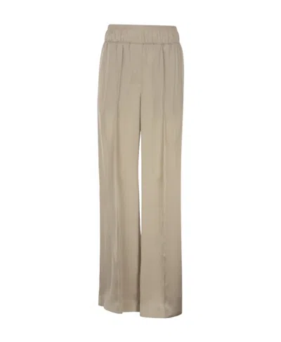Brunello Cucinelli Elasticated-waistband Trousers In Nude