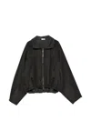 Brunello Cucinelli Elasticated-hem Zip-up Bomber Jacket In Black