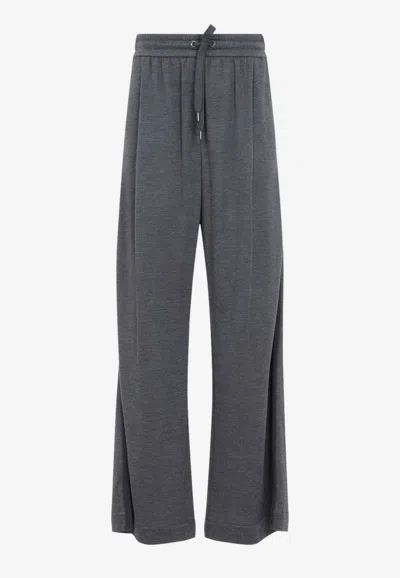 Brunello Cucinelli Elasticated-waist Track Pants In Gray