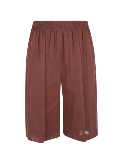 Brunello Cucinelli Elasticated-waistband Shorts In Red