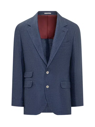Brunello Cucinelli Elegant Blazer For Spring/summer 2025 In Blue