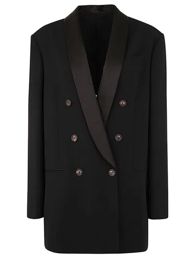 Brunello Cucinelli Women's Double Breasted Jacket In Black