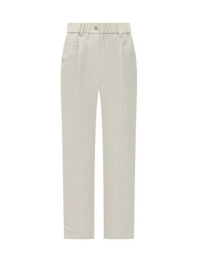 Brunello Cucinelli Elegant Trousers For Effortless Styling In Neutral