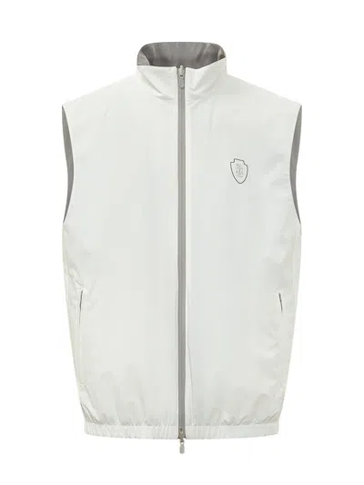 Brunello Cucinelli Elegant Water-resistant Vest For Autumn/winter 2026 In Off White