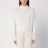 Brunello Cucinelli White Cashmere Turtleneck In White