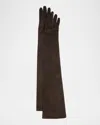 Brunello Cucinelli Elongated Suede Gloves