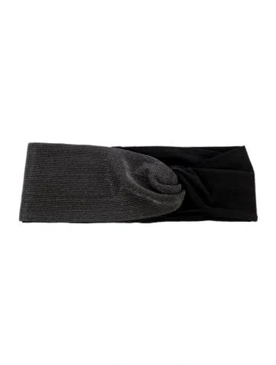 Pre-owned Brunello Cucinelli Embelished Cloth Headband In Black