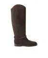 Brunello Cucinelli Black Solid Boots In Brown