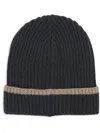 Brunello Cucinelli Embellished Cashmere Beanie In Black