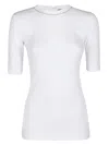 Brunello Cucinelli Woman T-shirt White Size Xl Cotton, Elastane, Brass