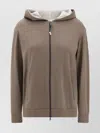 Brunello Cucinelli Embellished Cotton Hoodie With Side Pockets