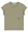 Brunello Cucinelli Embellished Cotton Jersey T-shirt In Pistacchio