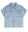 Brunello Cucinelli Embellished Denim Shirt In Blue