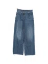 Brunello Cucinelli Women Blue Jeans With Five-pocket Design And Patch Logo On The Back In Denim Woma In Blue