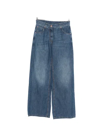 BRUNELLO CUCINELLI EMBELLISHED-DETAIL WIDE-LEG JEANS