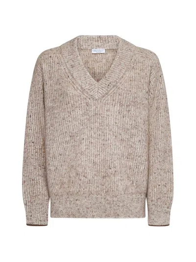 Brunello Cucinelli Sweaters In Brown