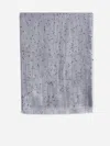 Brunello Cucinelli Embellished Frayed-edge Scarf In Gray