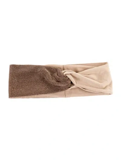 Pre-owned Brunello Cucinelli Embellished Headband In Neutral
