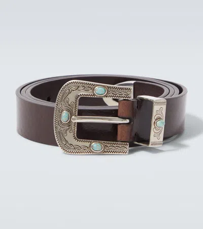 Brunello Cucinelli Embellished Leather Belt