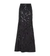 Brunello Cucinelli Skirt With Dazzling Floral Embroidery In Black