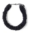 Brunello Cucinelli Sandstone And Silver Choker In Blue