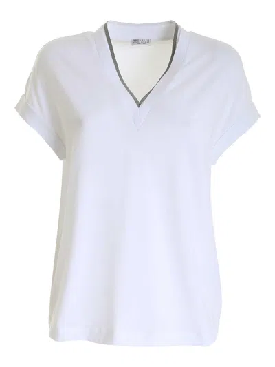 BRUNELLO CUCINELLI CAMISETA - BLANCO