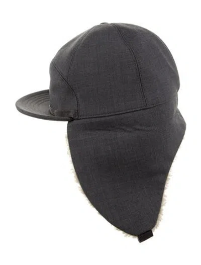 Pre-owned Brunello Cucinelli Embellished Nylon Hat In Gray