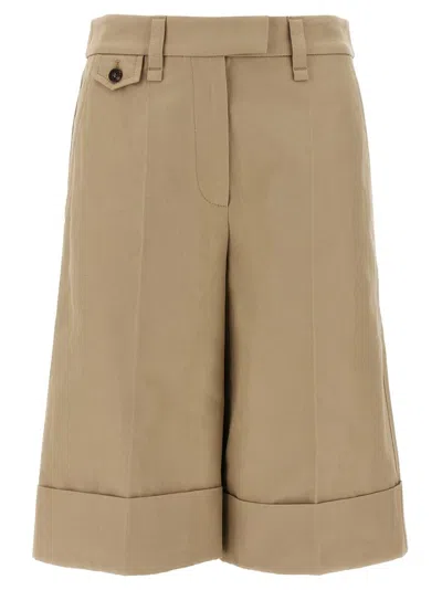 Brunello Cucinelli Turn-up Bermuda Shorts Bermuda And Short Beige