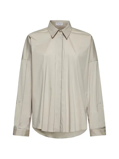 Brunello Cucinelli Embellished Shirt In Multi