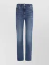 Brunello Cucinelli Embellished Skinny Cotton Jeans With Contrast Stitching In Blue