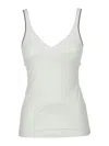 Brunello Cucinelli Embellished Strap Tank Top In White