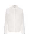 Brunello Cucinelli Embellished Stretch Poplin Shirt In White