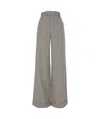 Brunello Cucinelli Ribbed Texture Elastic Waistband Shimmering Finish Trousers In Gray