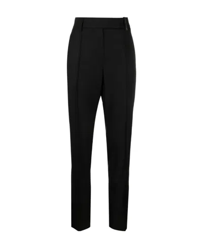 Brunello Cucinelli Embellished Tailored Wool Trousers In Black