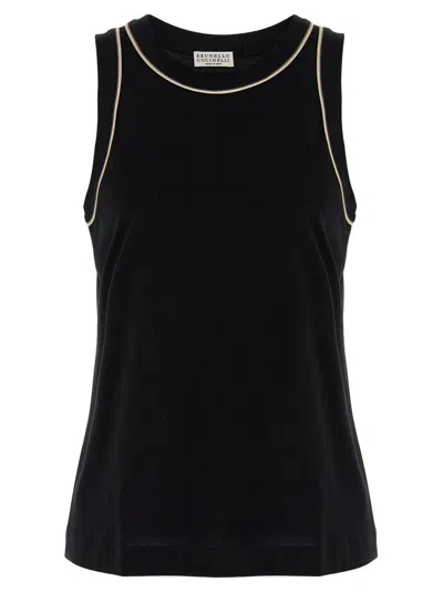 Brunello Cucinelli Black Tank Top Monile