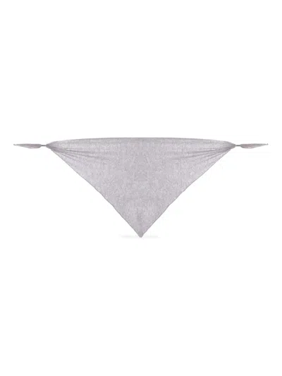 Brunello Cucinelli Embellished-tie Scarf In Gray