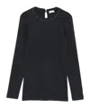 Brunello Cucinelli Cotton Crewneck Sweater In Black