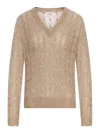 Brunello Cucinelli Women Perforated Sweater With Sequins