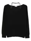 Brunello Cucinelli Embellished V-neck Sweater In Black