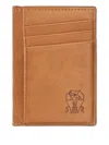Brunello Cucinelli Embossed Leather Card Holder In Brown