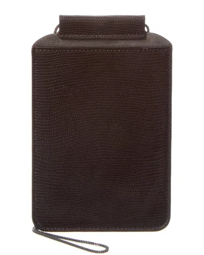 Brunello Cucinelli Embossed Leather Crossbody