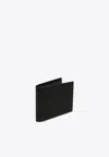 Brunello Cucinelli Embossed-logo Bi-fold Leather Wallet In Black