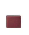 Brunello Cucinelli Calfskin Debossed-logo Wallet In Burgundy