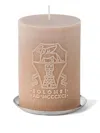 Brunello Cucinelli Embossed-steel Base Candle In Brown