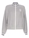 Brunello Cucinelli High Neck Long Sleeve Cardigan With Pockets In Gray