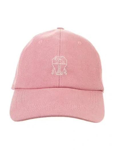 Pre-owned Brunello Cucinelli Embroidered Baseball Cap In Pink