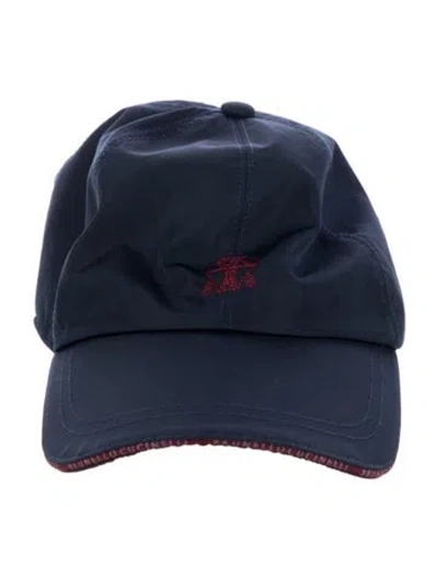 Pre-owned Brunello Cucinelli Embroidered Baseball Hat In Blue