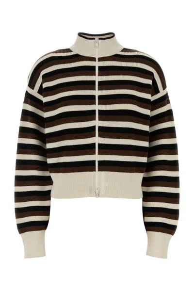 Brunello Cucinelli Embroidered Cotton Cardigan In Multi