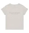 Brunello Cucinelli Embroidered Cotton Jersey T-shirt In Grigio Perla