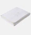 Brunello Cucinelli Embroidered Cotton Terry Towel In Grey